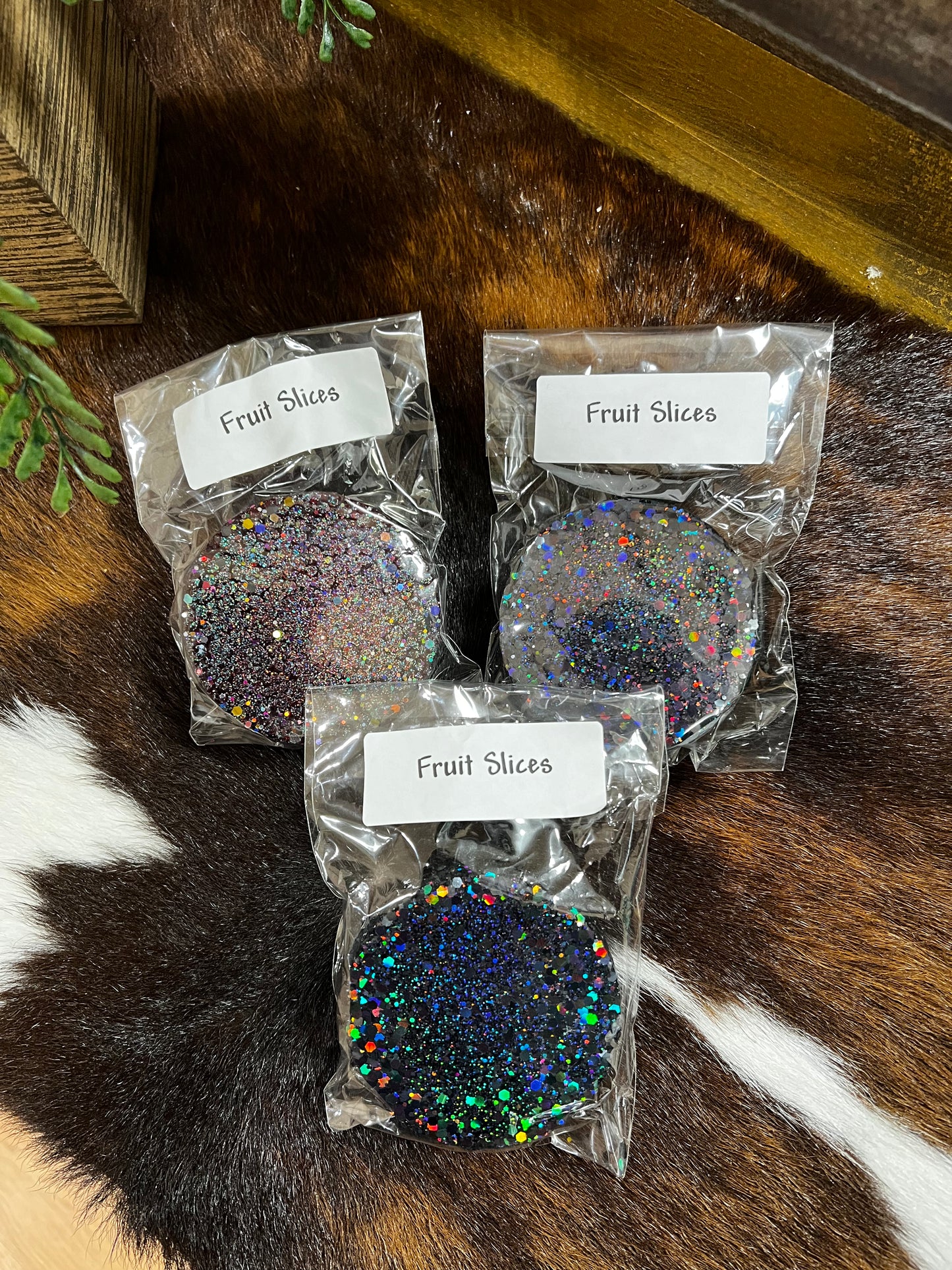 Glitter Car Freshie Air Vent Clip on Scent-FRUIT SLICES